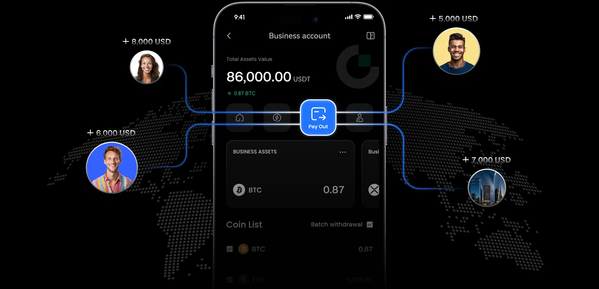 Gestione eficazmente los desembolsos masivos, simplificando las transferencias de fondos